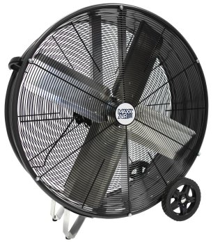 Maxx Air Pro Portable Barrel Fan 30 inch 2 Speed 5000 CFM Direct Drive BF30DDBLKPRO