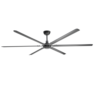 ZEPHYR HD - Heavy Duty Black 8 foot Ceiling Fan w/ Control 20000 CFM 120V 6 Speed NFC8BLKHD