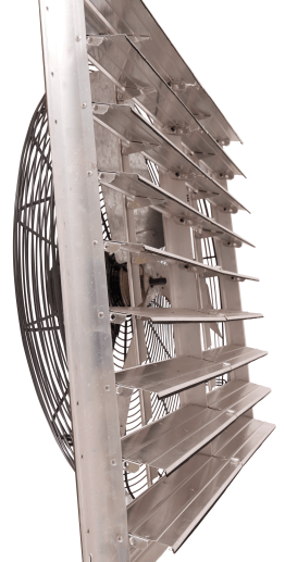 Shutter Mounted Wall Exhaust Fan 36 Inch 8860 CFM Single Speed 36SF8N370
