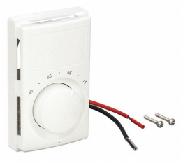 SPST Line Voltage Thermostat 22 Amps at 120-240V / 18 Amps at 277V Temp Range: 45-80 M601W