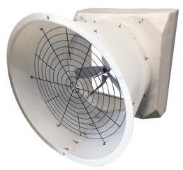 V-Fan Fiberglass Slant Wall Exhaust Fan 36 inch Variable Speed 15260 CFM 230 Volt 3 Phase 936230-3
