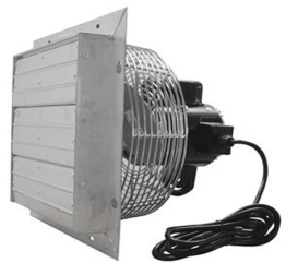 Shutter Exhaust Fan w/ Cord & Plug 24 inch Variable Speed 5625 CFM