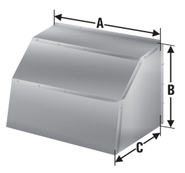 Weather Hood, 36", Galvanized - VFT140860
