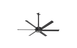 Big Ass Fans E-Series 7 foot HVLS Ceiling Fan Kit, Stealth Black, 2025 Sq. Ft. Coverage - F-ES2-0701A731C716S34
