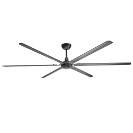 Heavy Duty Black 10 foot Ceiling Fan w/ Control 21000 CFM 120V 6 Speed ILG8HLVS120