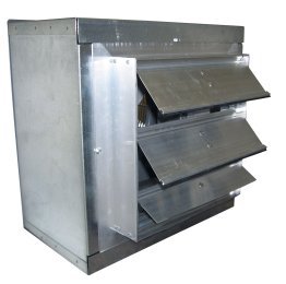 Wall Mount Supply Fan w/ Motorized Shutters 18 inch 2835 CFM Direct Drive P18-1RS9M115