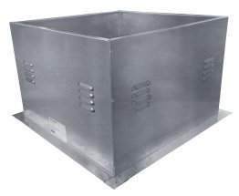 Vented roof curb - Required to be UL762 compliant 18" high uninsulated 23.25" O.D. sq.