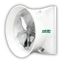Mega Storm Fiberglass Exhaust Fan & Cone w/ Poly Shutters 72 inch 46448 CFM Belt Drive 3 Phase VMSP72A5C33
