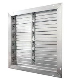 J & D Aluminum Intake Motorized Power Shutter 60 Inch VRSG60A-PS