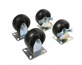 Set of (4) 4" Plate Casters 2 With Brake CAS-1 (18" to 30" Fans)
