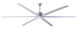 ZEPHYR - 120 Silver 10 foot Ceiling Fan w/ 5 Speed Remote 20693 CFM NFC10SLV
