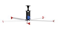 ZEPHYR PRO - HVLS Ceiling Fan 24 foot w/ Remote 45216 Sq Ft Coverage 3 Phase 230 Volt ZP-2473-523-3