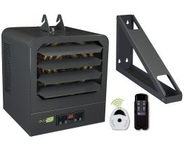 KB ECO2S 2-Stage Garage Heater w/ IR Remote & Mounting Bracket 51200 BTU 240/208V KB2415-1-ECO2S-PLUS-FB