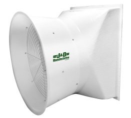 Tornado Fiberglass Exhaust Fan w/ Cone & Poly Shutters 24 inch Direct Drive VFP24PC3