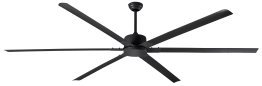 FANBOS Matte Black 10 foot Ceiling Fan w/ 5 Speed Remote 20693 CFM CP120BK