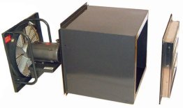CRYPTO BREEZE - 36 inch Supply Fan w/ Mounting Box, Gravity Shutter & Guard 10,000 CFM 230/460V 3 Phase NFC36-3-S