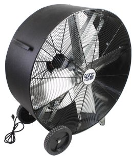 Maxx Air Portable Pro FLEX Barrel Fan 36 inch 2 Speed 10200 CFM Belt Drive BF36BDPEBLK