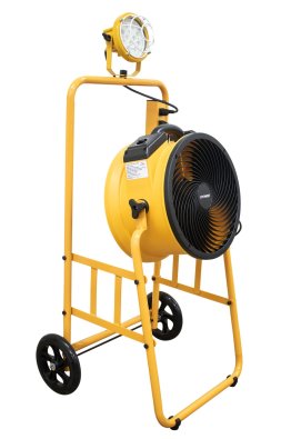 Warehouse/Dock/Trailer Cooling Fan Kit w/ LED Spotlight & Trolley 14 inch 4 Speed 2100 CFM FA-300K6