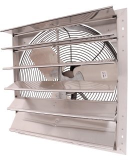 Shutter Mounted Wall Exhaust Fan 24 Inch w/ 9' Cord & Plug 4450 CFM 2 Speed 24SF6D240C