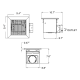 BPT Bathroom Exhaust Fan 4 inch Duct Outlet 70 CFM BPT12-13H1