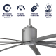 Big Air Brushed Nickel 96 inch Ceiling Fans w/ 6 Speed Remote ICF96UPS