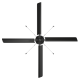 Hunter ECO HVLS Ceiling Fan 10 foot 2500 Sq Ft Coverage 3 Phase 460V 72271