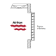 Triangle Motorized Wall Mounted Exhaust Double Panel Shutter 52 inch IWSD48-IWS3187-IWS3187