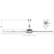 Big Ass Fans 12 foot HVLS Ceiling Fan w/ Controller 3600 sq. ft. Coverage F-ES2-1201S34