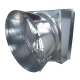 V-Fan Galvanized Slant Wall Exhaust Fan w/ Cone 36 inch Variable Speed 11830 CFM 230 Volt 3 Phase 936260-3