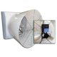 V-Fan Galvanized Slant Wall Exhaust Fan w/ Cone 36 inch Variable Speed 11830 CFM 230 Volt 3 Phase 936260-3
