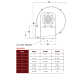 CONDOR - Spark Resistant Forward Curve Volume Blower 500 CFM at 1/4" SP 1 Phase NHADB4-B-1-E
