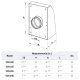 VCN Outside Wall Mount Exhaust Fan for 6 inch Duct 302 CFM VCN 150