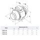 TT PRO Mixed-Flow 2 Speed Duct Inline Fan 6 inch 378 CFM TT PRO 150