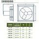 Wall Mount Panel Type Supply Fan 24 inch 4040 CFM Direct Drive P24-1R