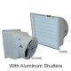 Poly Exhaust Fan w/ Aluminum Shutters 24 inch 6793 CFM Variable Speed PFM244P12A