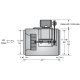 Square Inline Duct Fan 8 inch 1001 CFM Belt Drive SQB08PH1S