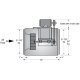 Square Inline Duct Fan 15 inch 2071 CFM Belt Drive SQB15MH1S