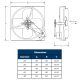 V Panel Exhaust Fan 1 Speed 42 inch 14200 CFM Belt Drive V4213-V
