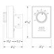 ET9 2 Stage Line Voltage Thermostat 50-90 Deg F 120-277 VAC (Heating Only) ET9MTS