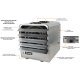 King PKBS Corrosion Resistant Stainless Portable Unit Heater w/ 6 Ft Cord 34121 BTU 240V 3 Ph PKBS2410-3-T-FM