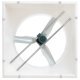 Storm Torque Fiberglass Exhaust Fan w/ Alum Shutters 55 inch 29902 CFM 3 Phase Torque Drive VMTA55G3C23-SL