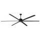 FANBOS Matte Black 8 foot Ceiling Fan w/ 5 Speed Remote 16729 CFM CP96BK