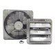 GSF Galvanized Shutter Fan 18 inch w/ Cord, Plug & Thermostat 1736 CFM 3 Speed GSF3-18A