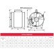 Coppus 12 inch Air Driven Reaction Fan 2140 CFM at 80 PSIG Inlet Pressure RF-12
