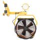 Warehouse/Dock/Trailer Cooling Fan Kit w/ Wall Mount Arm & LED Spotlight 18 inch 5 Speed 3600 CFM FA-420K2