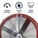 Maxx Air Portable Barrel Fan 48 inch 2 Speed 18000 CFM Belt Drive BF48BDRED