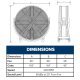 Gentle Breeze Portable Outdoor Rated Fan 84 inch 47500 CFM 115 Volt GB8415-V