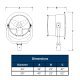 Jetaire High Velocity Dolly Mount Fan w/ Cord & Plug 30 inch 230 Volt 10600 CFM HVD3015-W