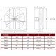 EAGLE LITE - N600 Panel Mount Supply Fan 36 inch 11900 CFM Belt Drive N636-D-1-T-S
