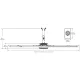 Big Ass Fans E-Series 10 foot HVLS Ceiling Fan Kit, Silver 3025 sq. ft. Coverage F-ES2-1001S34